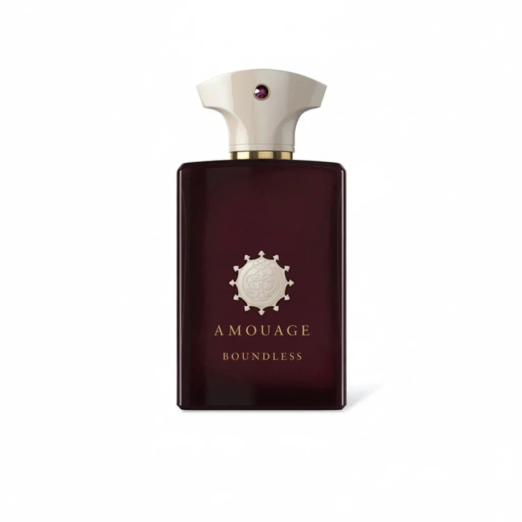 Amouage Boundless perfume bottle on a white background